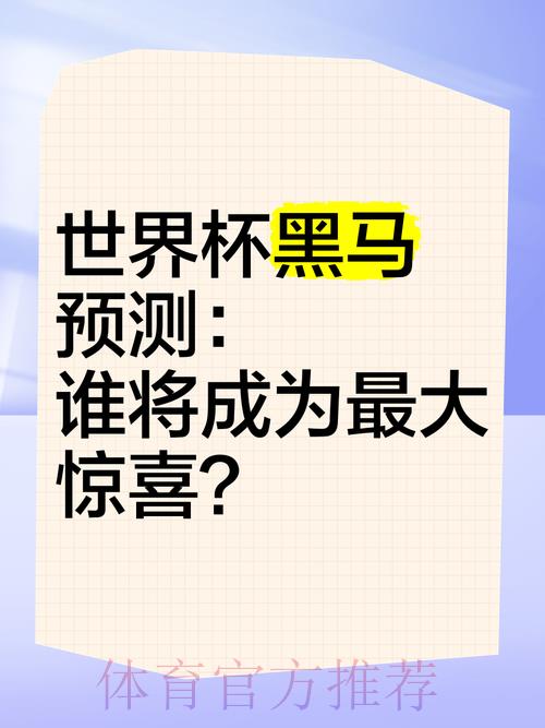世界杯预测:谁将成为最大黑马? 世界杯预测:谁将成为最大黑马?